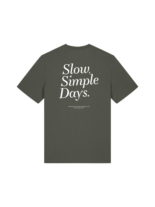 Slow Simple Days T-Shirt (Khaki)